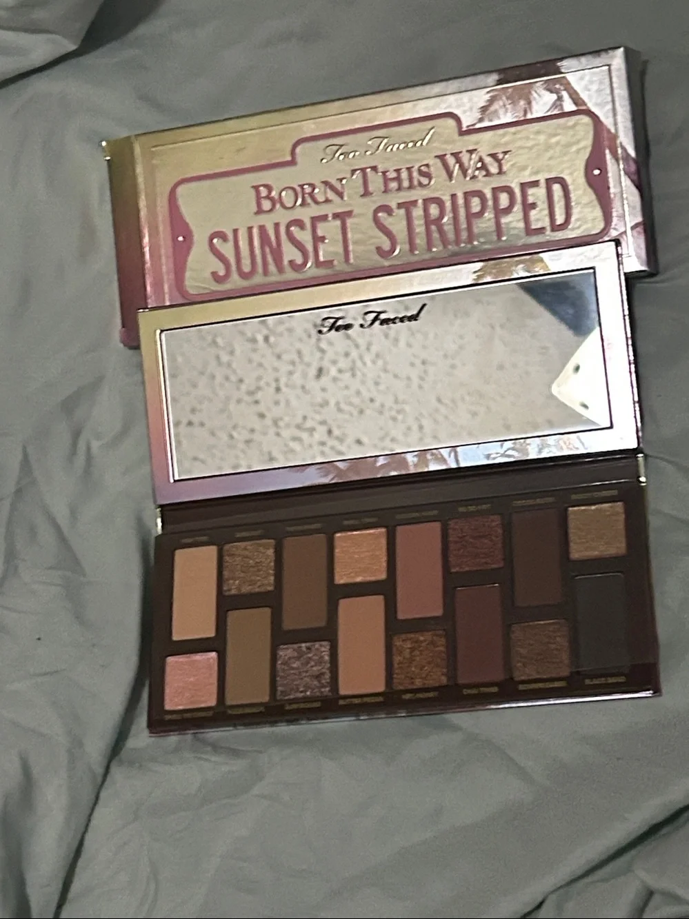 Too Faced Sunset Stripped Eyeshadow Palette in Pink and Gold